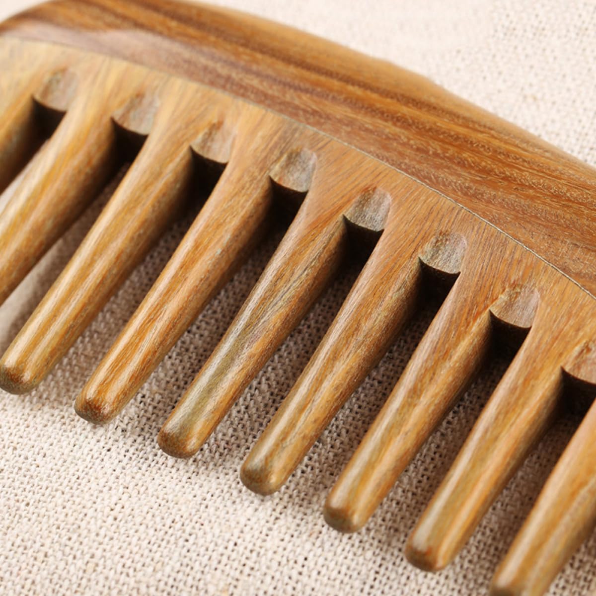 2 Stück Sandelholzkamm mit Feinen und Breiten Zinken Tragbarer Haarkamm für Damen und Mädchen mit Massagefunktion für Sanfte Kopfhautpflege