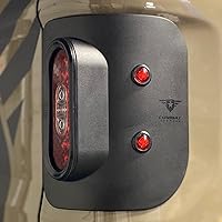 Vista 9 de Luces traseras LED de artillero de cola compatibles con Jeep JT Gladiator, montaje empotrado, aprobado por SAE/DOT