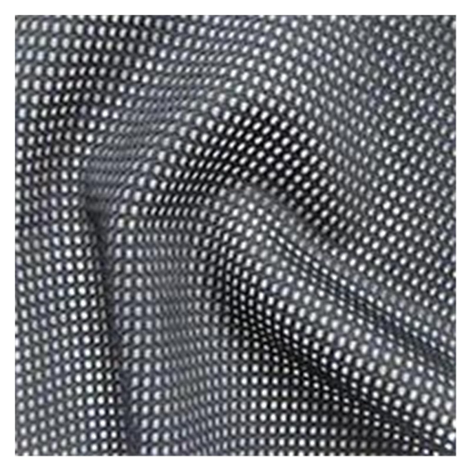 Breitmaschiger Netzstoff, Nähen Weiches Polyesternetz Niedrigelastisches Ripstop-Netzgewebe Mehrfarbig 90x150 cm | Black