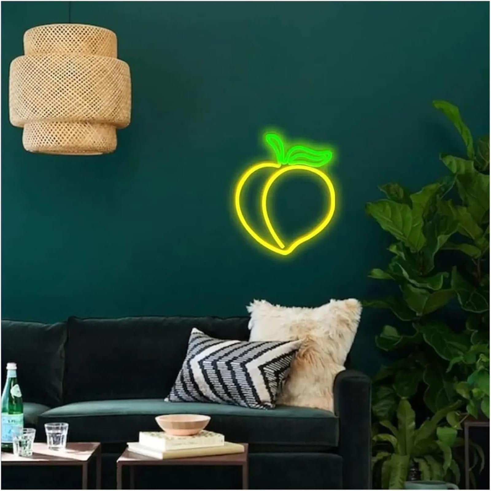 Luci al neon Per lampada al neon prestito parola Frutta Pesca per insegna per decorazione murale