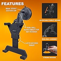 Vista 2 de iBOLT TabDock BizMount Heavy Duty Tablet Mount with Suction Cup Base – Universal 7"-10" Holder for Trucks, Vans, SUVs, Aviation & Work Vehicles
