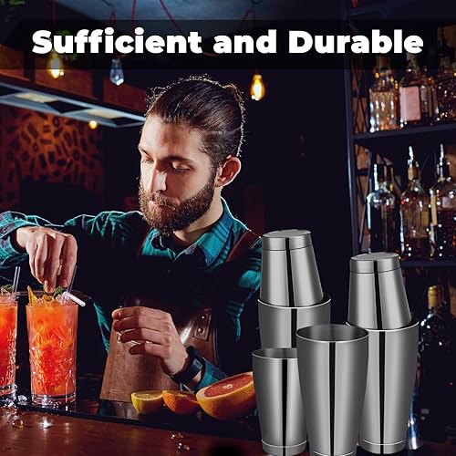 Miniatura 6 de Juego de 16 cocteleras profesionales Boston Shaker de acero inoxidable, mezclador de bebidas, herramientas básicas, juego de coctelera para
