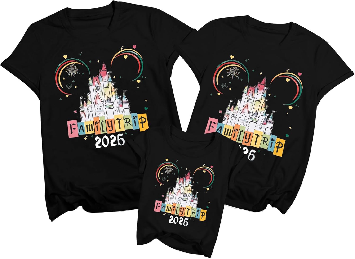 MYHALF Magical Family Shirts Matching 2026 Vacation Family Matching Outfits Mom and Mini Cute Summer Trip Clothes