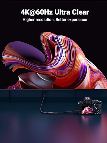 Miniatura 4 de UGREEN Mini adaptador HDMI Mini HDMI a HDMI Cable hembra 4K Paquete de PVC con caja de aluminio trenzada Adaptador Mini HDMI
