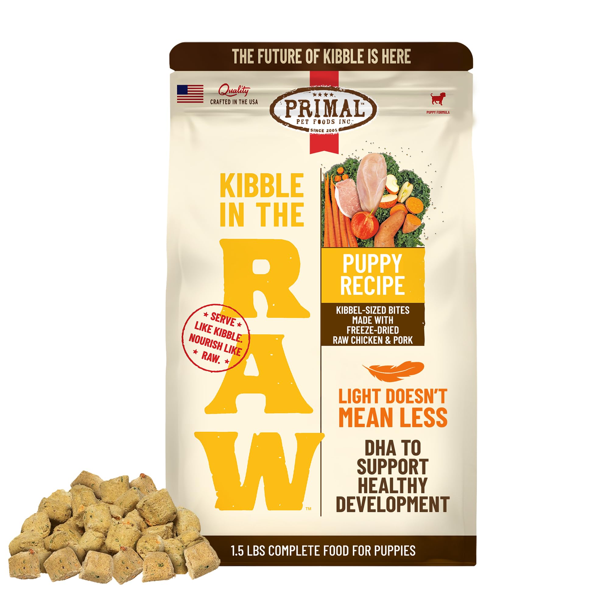 Primal Kibble in the Raw Puppy