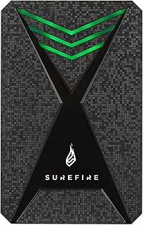 Surefire Hard Drive 2.5 Gaming I 2 TB I Negro I Disco Duro Externo I Adaptador USB-C I Windows & MacOSx I iluminación LED RGB I hasta 140MB/s I PC & Playstation & Xbox I Powered by Verbatim