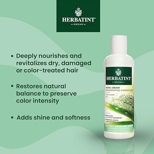 Miniatura 3 de Herbatint Acondicionador Royal Cream - Con aloe vera, aceite de jojoba y germen de trigo, mejora el color, la suavidad y el brillo, sin parabenos,