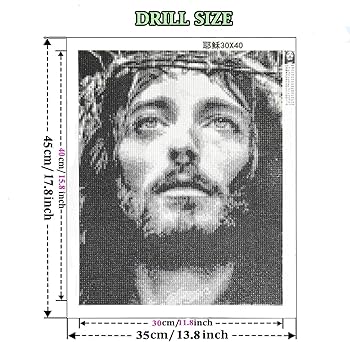 ダイヤモンドビーズ完成品【JESUS】 Amazon.com: Apomelo Diamond Art Kit for Adults Jesus,Diamond