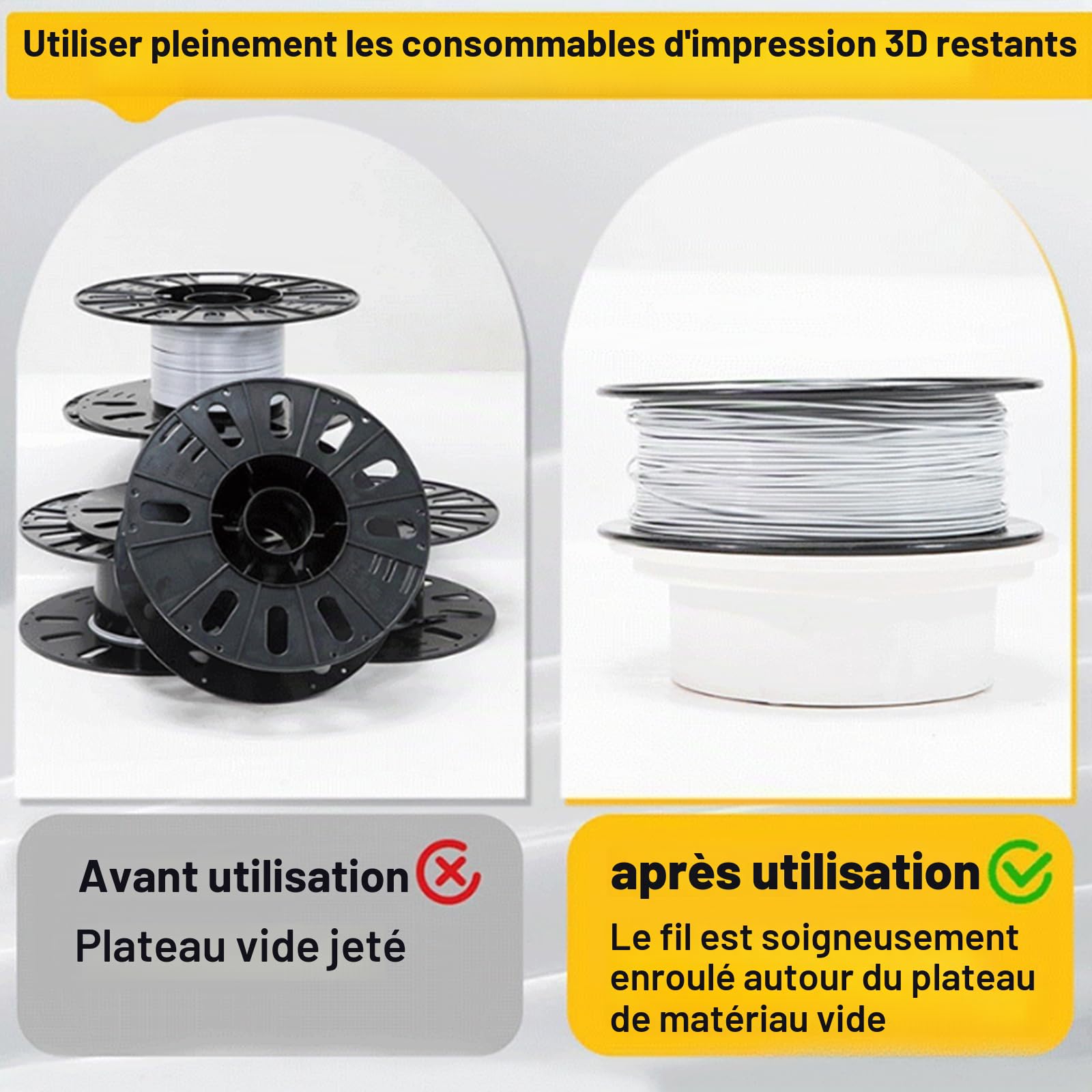 Enrouleur De Filament Pour Imprimante 3D, Bobineuse, Conception Modulaire Amovible, Enrouleur Électrique Manuel Pour Fil D'impression 3D, Fil De Soudage Et Fil À Coudre(Orange)