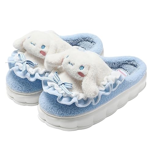 Qatiecay Kawaii Cotton Slippers - Cute Plush Women's Home Shoes