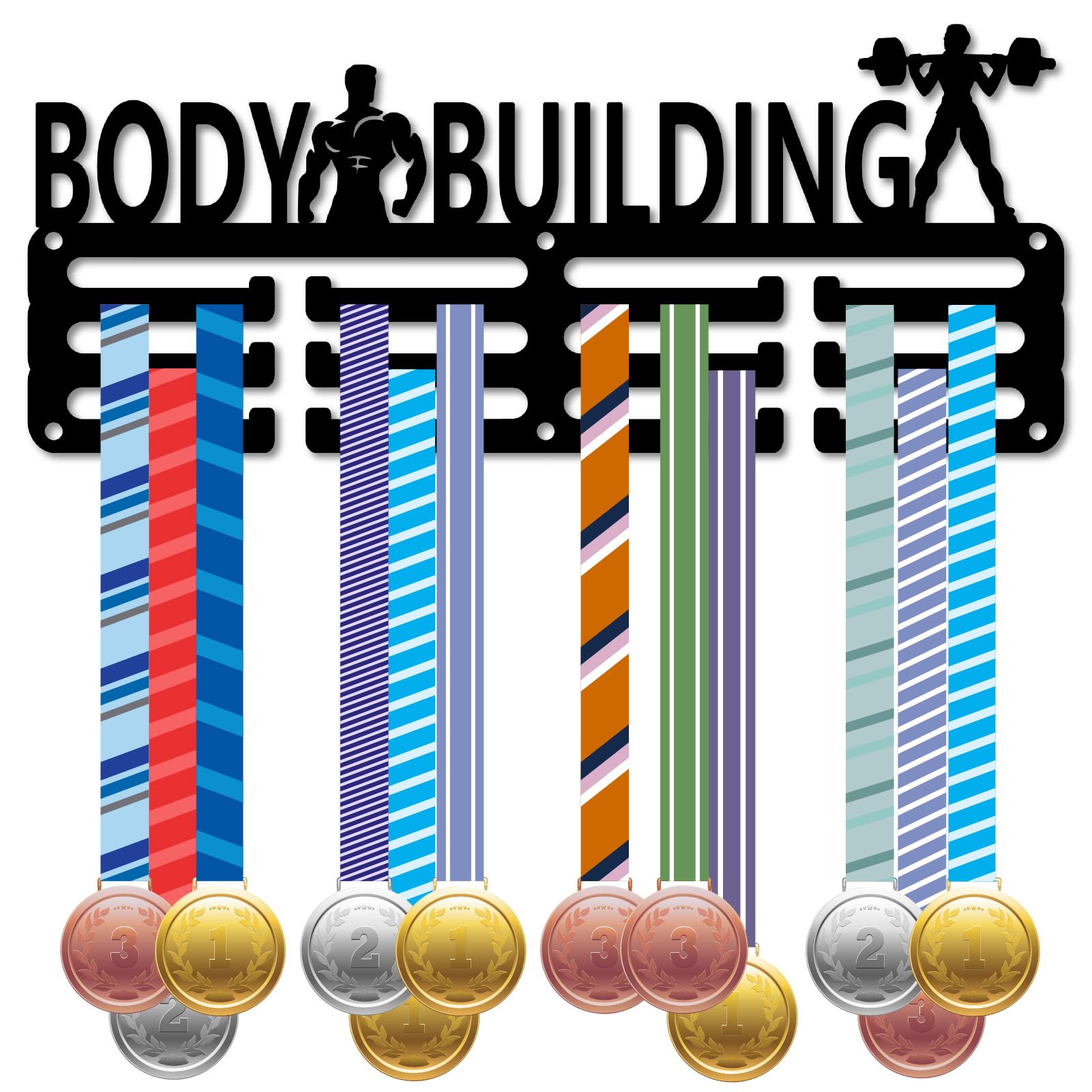 Dance Medal Hanger Dancer Medal Holder Display Dancing Awards Lanyard Ribbons Organizer Small Metal Black Rack Mounted for Wall Hanging 40+ Medals Sport Race Players Athletes 11.4 x 5.1inch