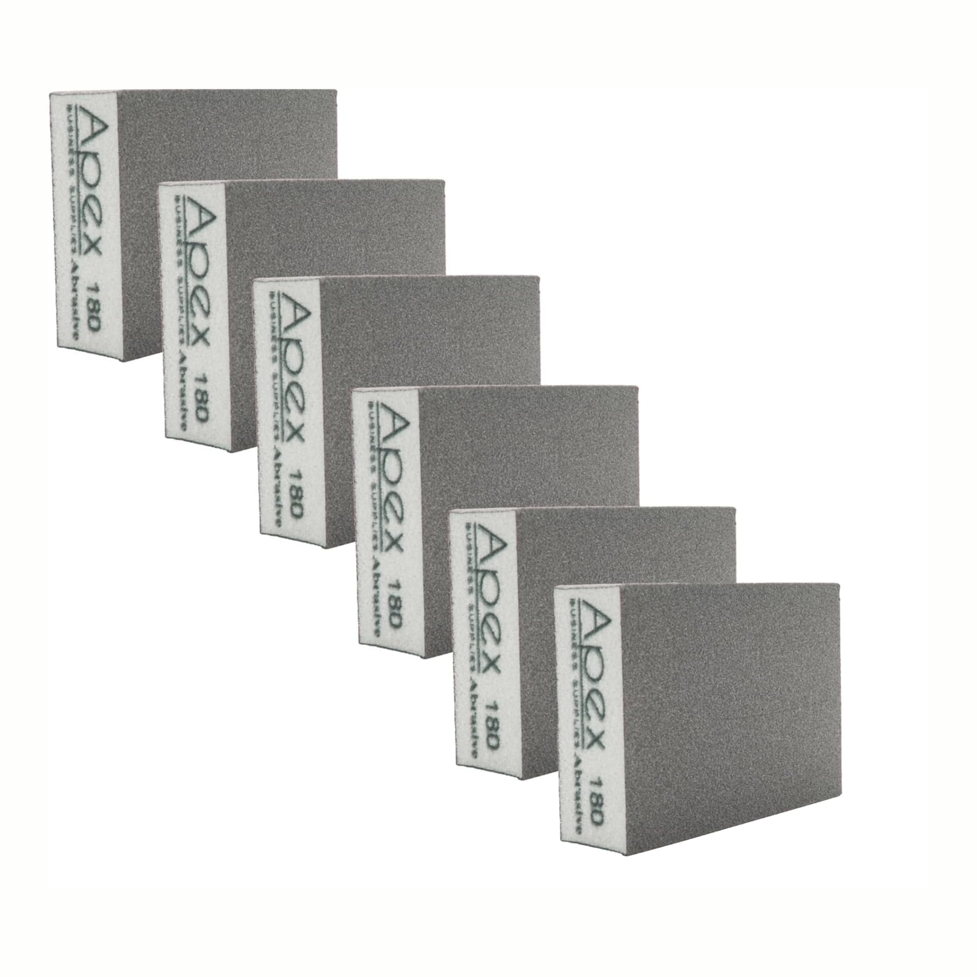 6pcs Sanding Blocks P180 Wet and Dry Sanding Sponge | Fine Sanding Pads | Dual Use Abrasives Pads | Reusable & Rust Removal Sanding Block For Wood, Paint Walls and Metal
