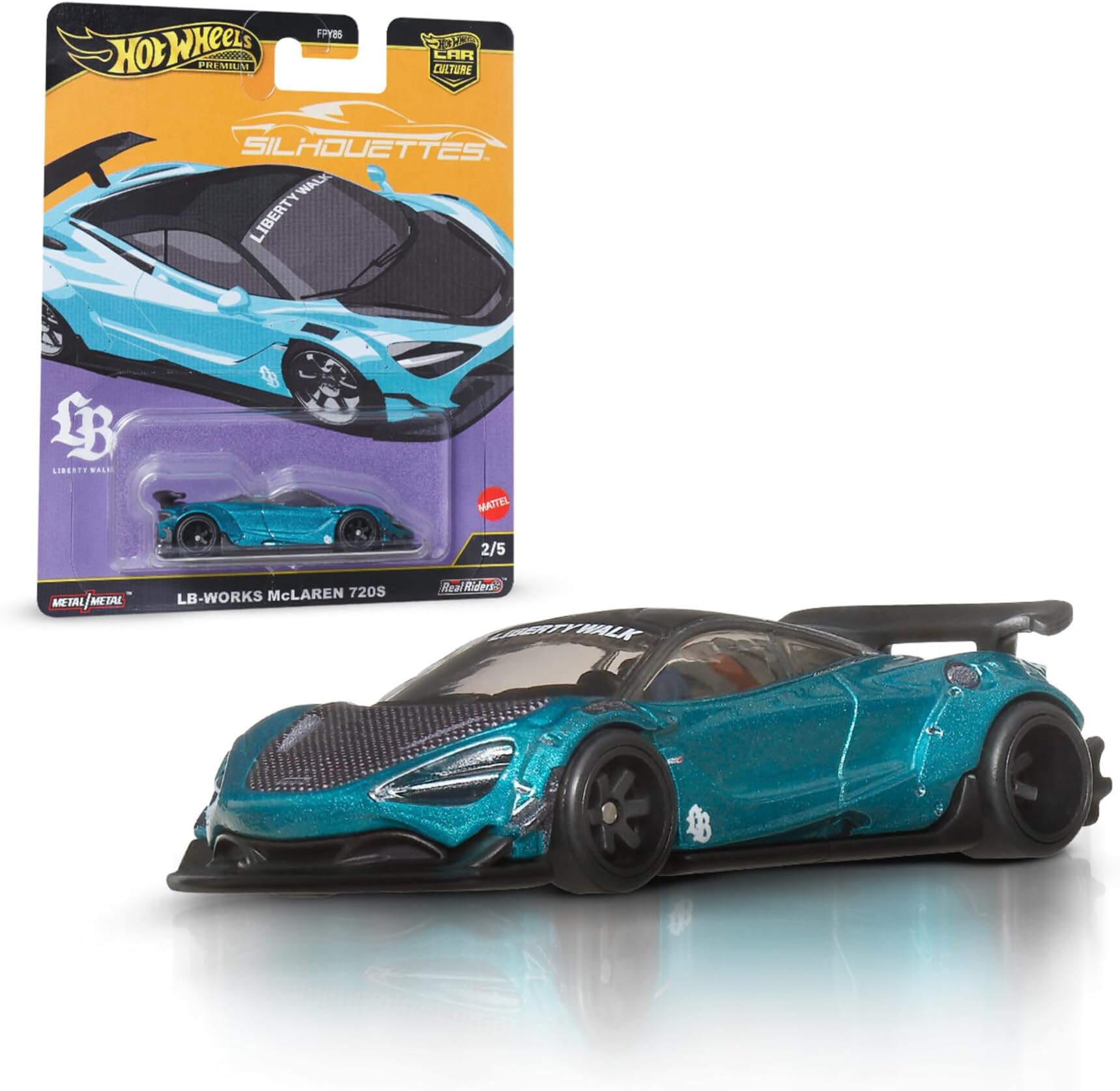 Premium LB-Works McLaren, Car Culture Circuit Legends Vehicles for Kids 3 Years Old & Up, Premium Collection of Car Culture 1:64 Scale Vehicles, JBK47