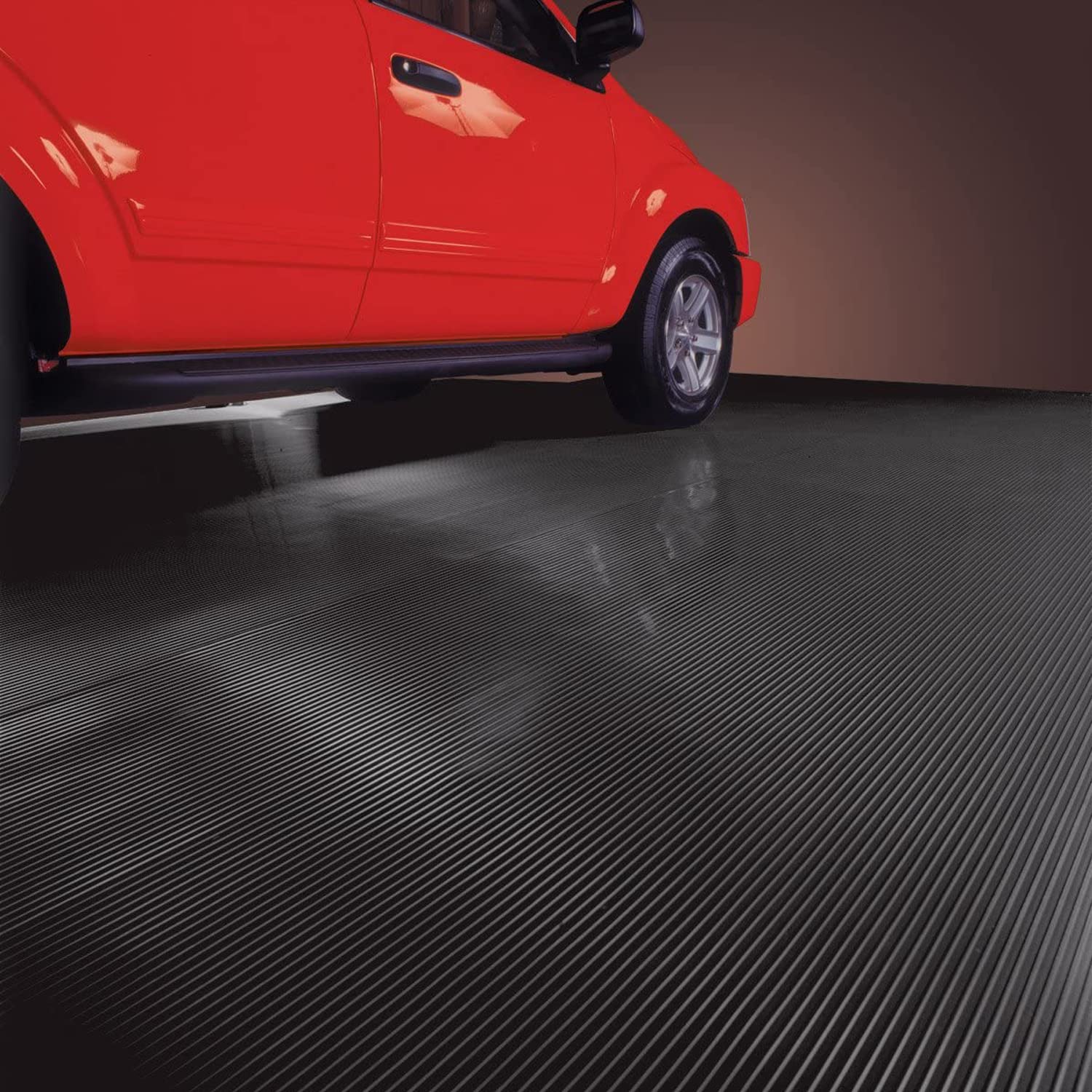 tonchean Garage Rubber Floor Mat Heavy Duty Rubber Flooring Rolls Under