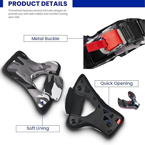 Miniatura 4 de ILM Dirtbike Fiberglass Ultra Lightweight Motocross Helmet ATV Offroad Motocicleta Casco for Men Women DOT Model-610