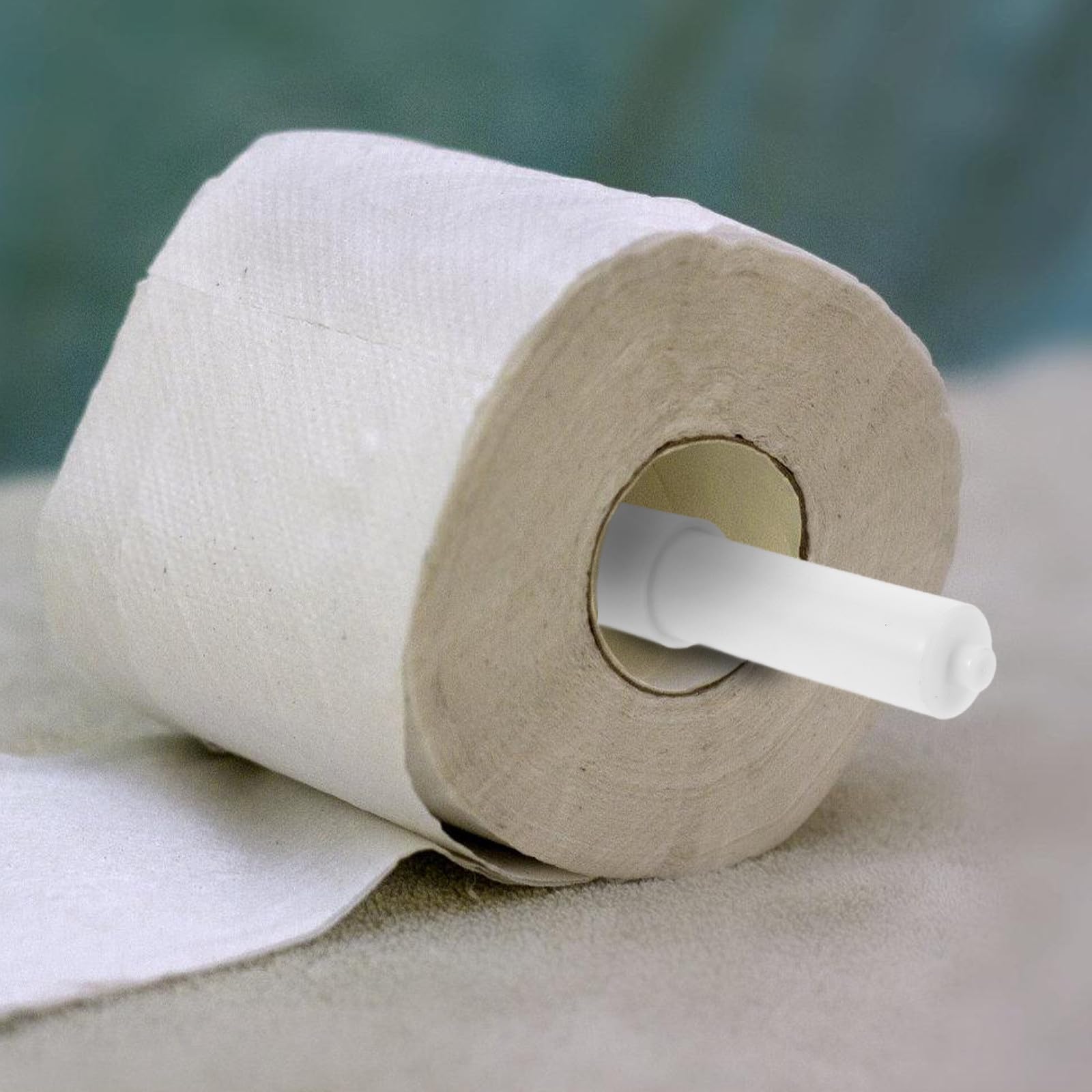 Hohopeti Porta Carta Igienica in Plastica Abs Regolabile Asta Telescopica Antiscivolo Compatibile per Bagno e Cucina, Supporto Portarotolo Pratico per Carta Igienica e Fazzoletti