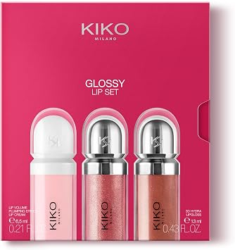 KIKO Milano Glossy Lip Set | Lip Kit | 3D Volume Effect | Hydrating | Gift Idea