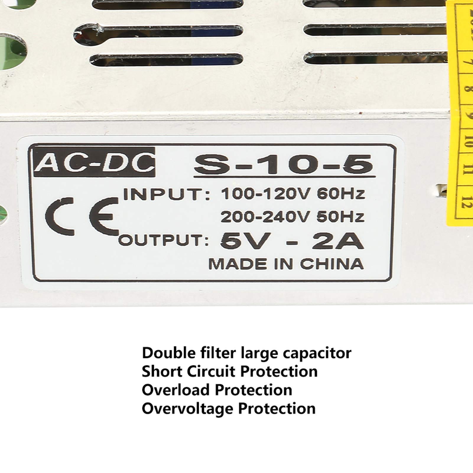 Zasilacz impulsowy 5V stałe napięcie DC zasilacz wyświetlacza 10W 2A transformator do oświetlenia LED