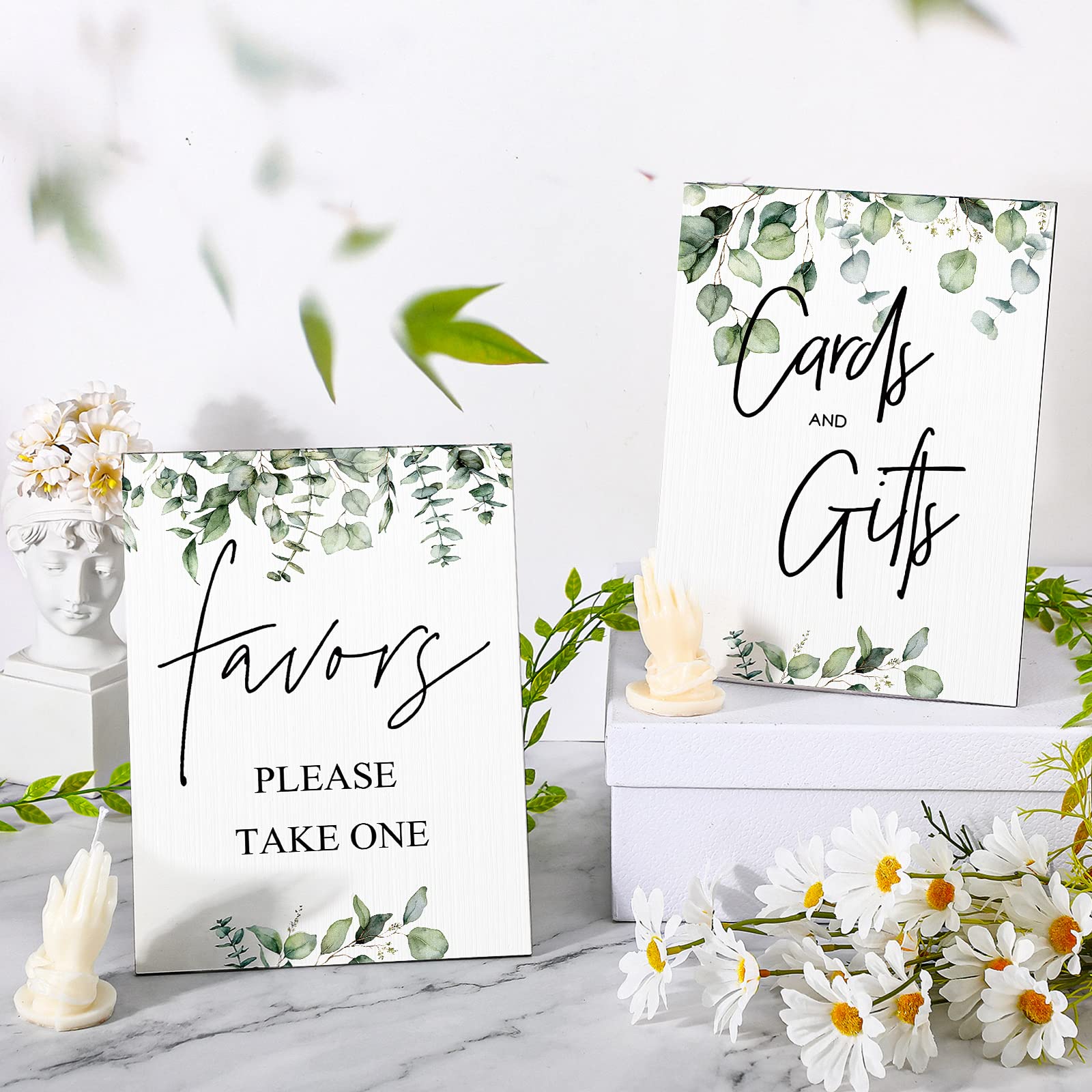 Roowest Gedenktafel für Hochzeit, Gedenkkarten und Geschenke, Aufschrift "If Heaven Wasn't So Far Away", Hochzeitsschilder für Zeremonie und Empfang, 4 Stück