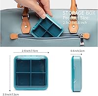 Vista 3 de Caja de medicamentos con cerradura con estuche de almacenamiento portátil, 14.2 x 7.2 x 8.2 pulgadas, organizador de bloqueo de medicamentos a