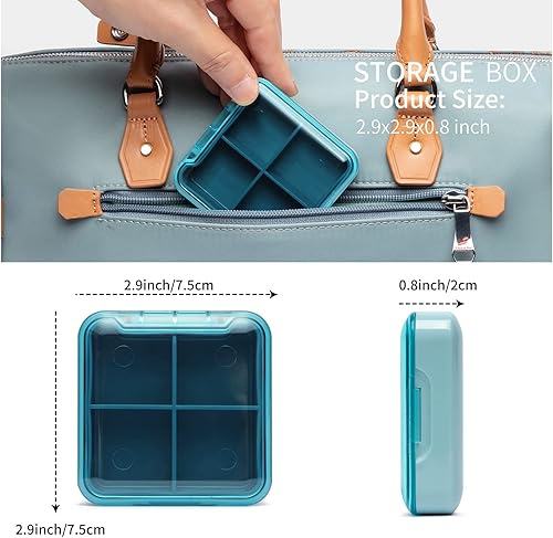 Miniatura 3 de Caja de medicamentos con cerradura con estuche de almacenamiento portátil, 10.2 x 6.8 x 6.8 pulgadas, organizador de cerradura de medicamentos a