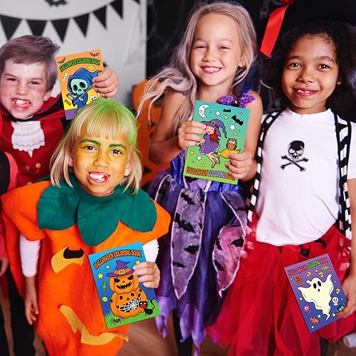 Miniatura 6 de ArtCreativity Libros para colorear de Halloween para niños, paquete de 20, mini folletos de 5 x 7 pulgadas, divertidos premios de Halloween,
