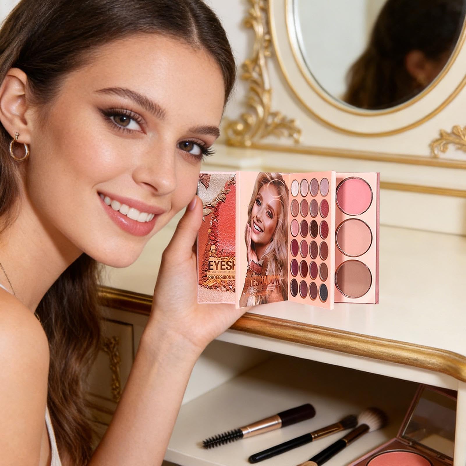 Palette Di Ombretti Con Glitter Cosmetico Opaco Per Palpebre | Ombretti per Makeup per Donne e Ragazze, Festival di Bellezza, Appuntamenti, Eventi Formali, Performance sul Palco, Feste e