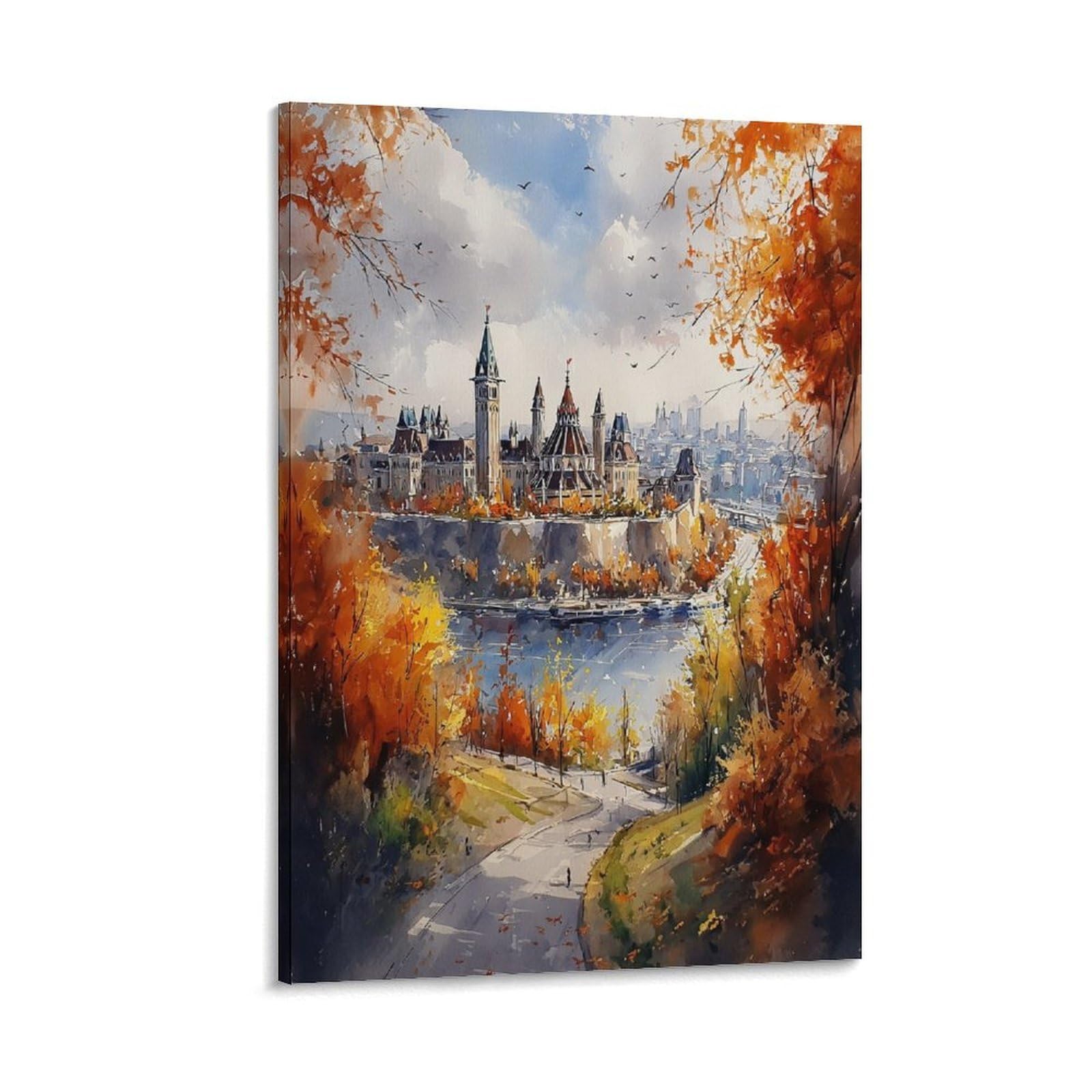 Ottawa 24x36inch(60x90cm) Vintage Travel Poster Watercolor Canvas Art