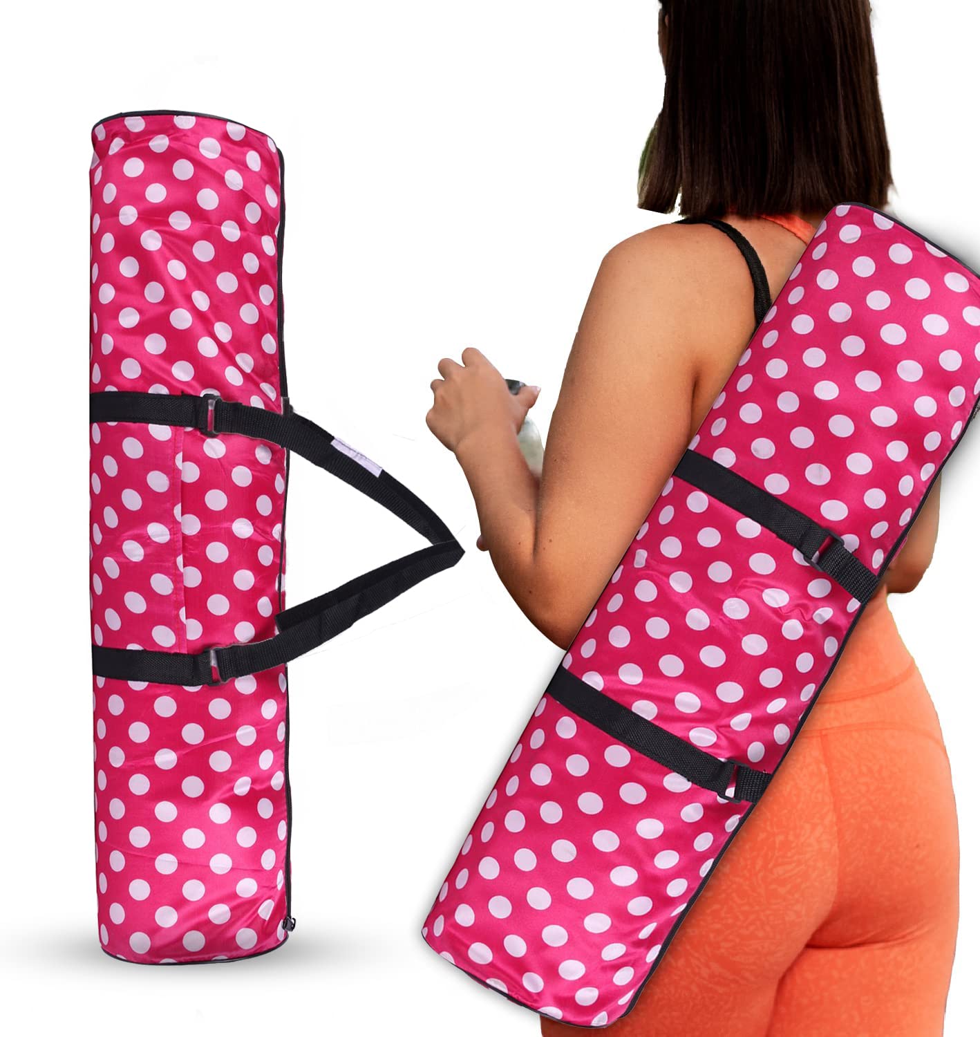 STRAUSS Yoga Mat Bag with Shoulder Strap | Washable & Durable Yoga Mat Cover Bag | Travel, Yoga & Gym Shoulder Bag | Along with Side Pocket | Ideal for Men & Women, (Pink) (B01N8XB1MU) Amazon Price History, Amazon Price Tracker