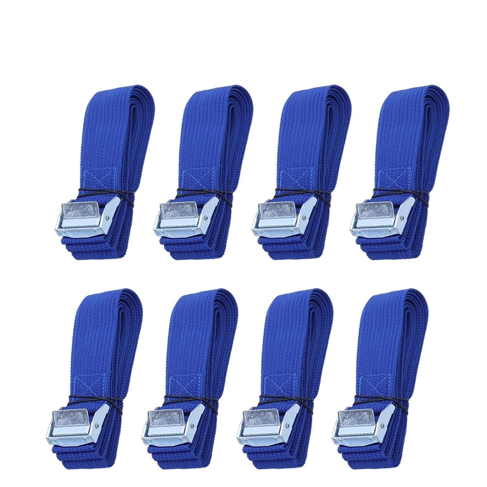 Zurrgurt, 2,5 m Zurrgurte mit Schnalle, Nylon-Schnellverschluss-Zurrgurte for Festbinden von Ladung, Autodachträr, päck, Kajakträr, Umzug(8PC)