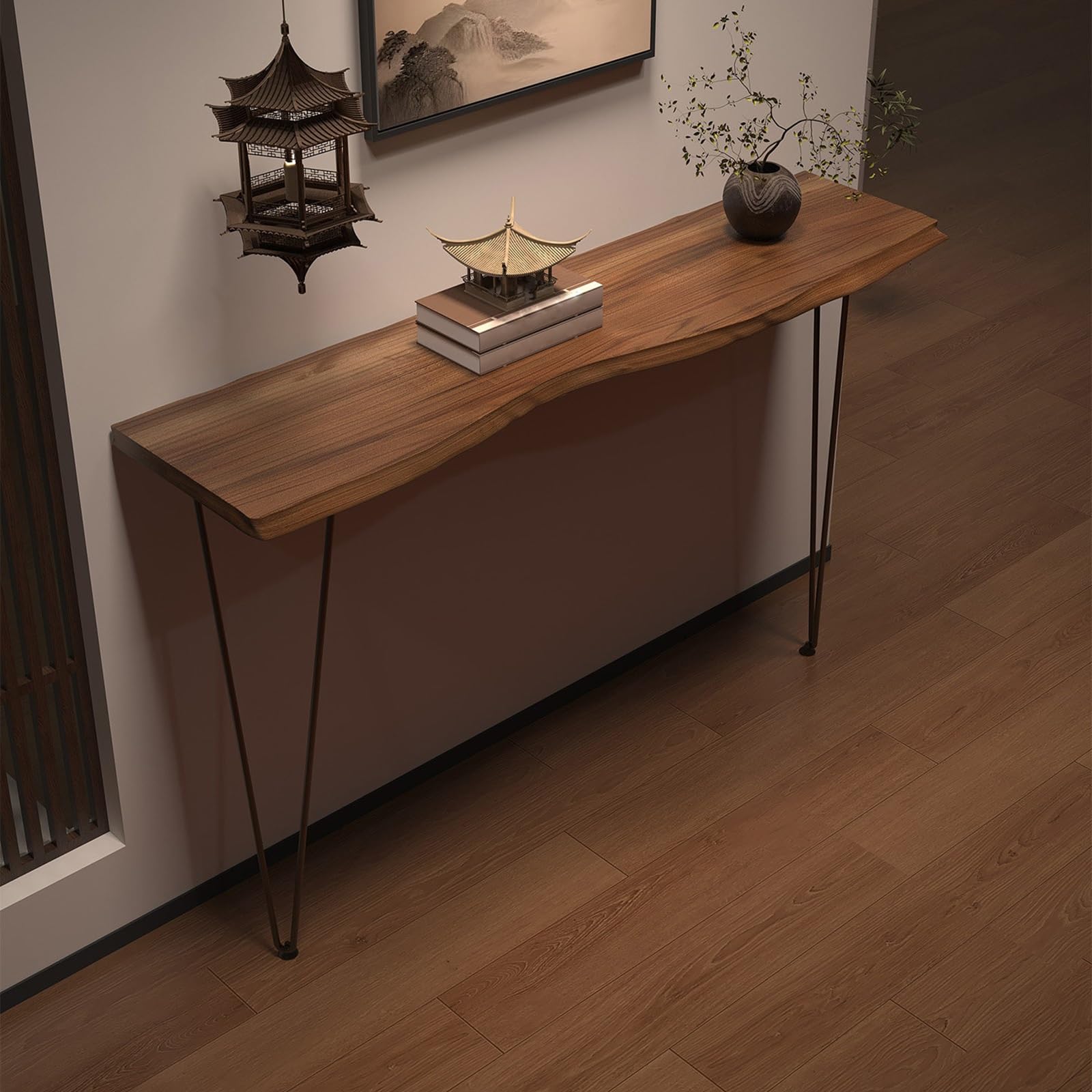 Consola recibidor para entrada de pared estilo nórdico industrial para decorar salones modernos