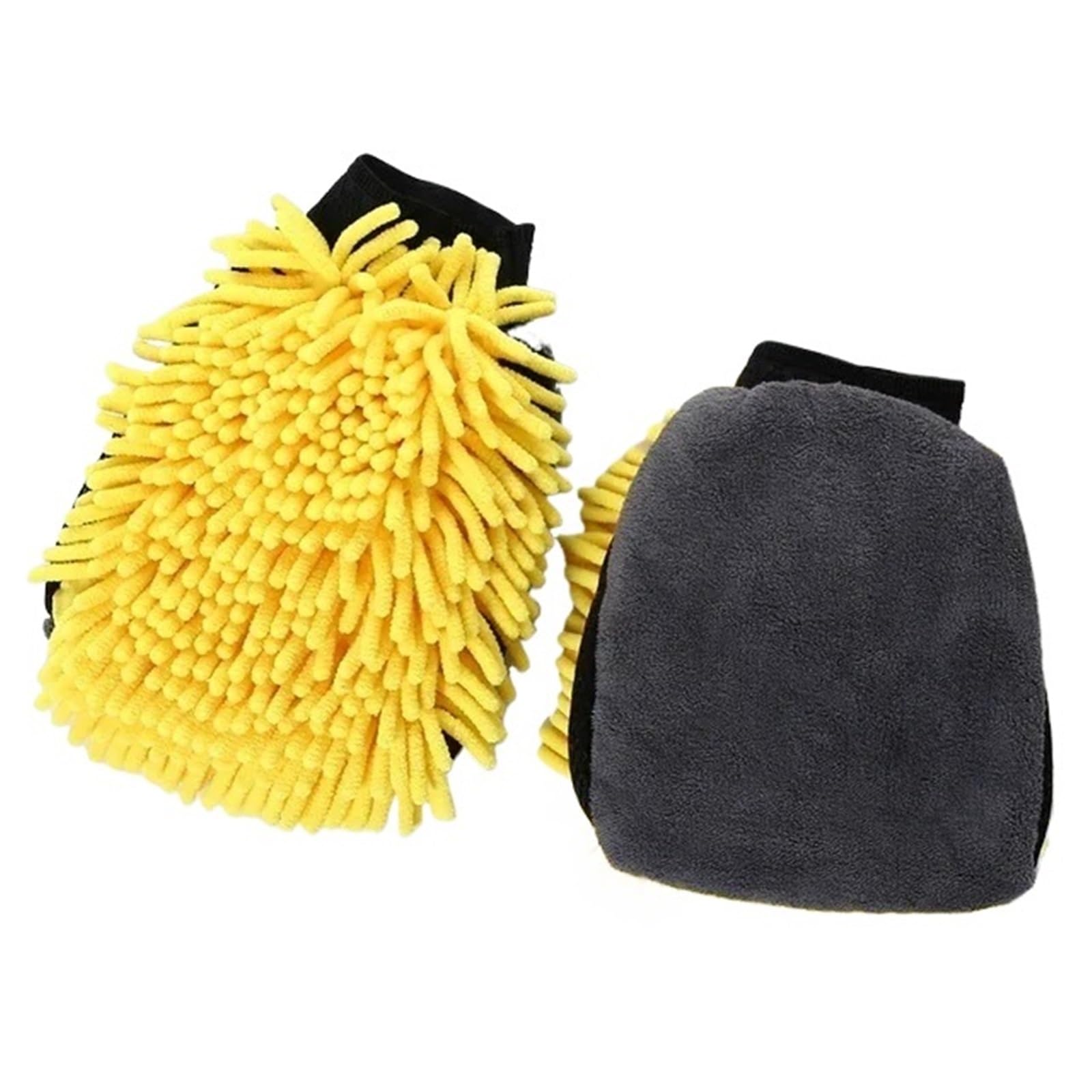 MDSRFGN Car Wash Mitt Car Wash Gloves Coral Fleece Washing Wiper Cleaning Towel Washer Mitt Accessories(Yellow)