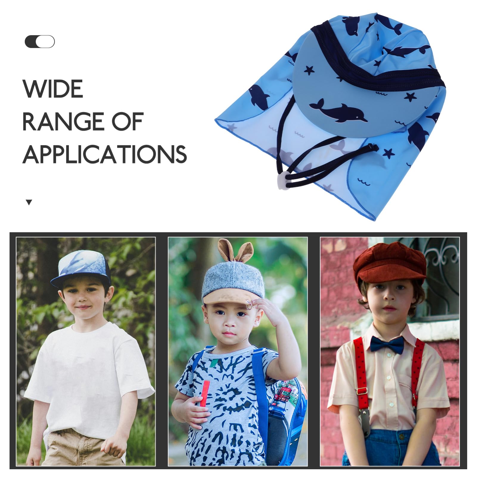 GALPADA 4stücke Mädchen Sonnenhut Mit Nackenschutz Atmungsaktive Kappe Für Jungen Und Mädchen Uv-Schutz Für Strand Und Outdoor-aktivitäten Trendiges Design Für Sommer