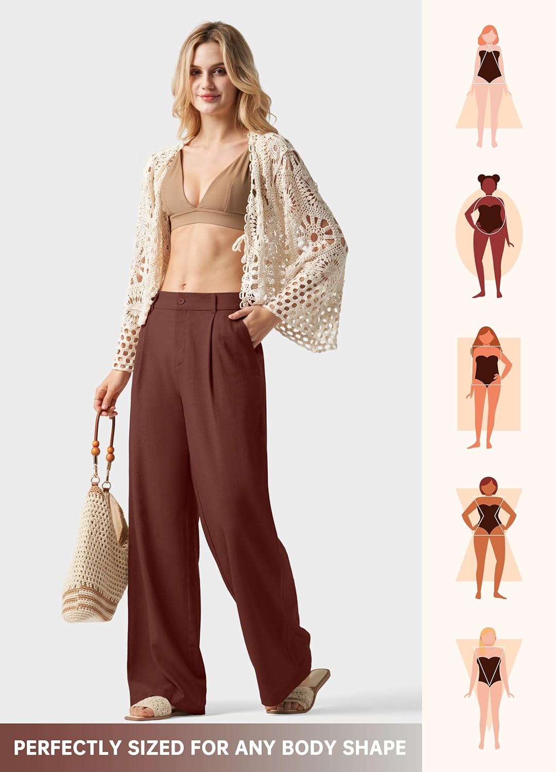 Willit Women's Linen Pants Wide Leg Work Dress Pants Casual Slacks Business Pants with Pockets - Image 6