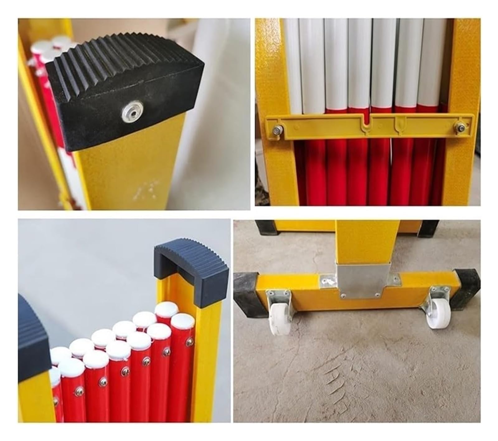 Barrera metálica Extensible, Valla de tráfico retráctil, Barrera de Seguridad roja y Blanca de 1,2 x 2,5 m. Ideal para delimitar Zonas sin Acceso Restringido. Solución portátil para el contr