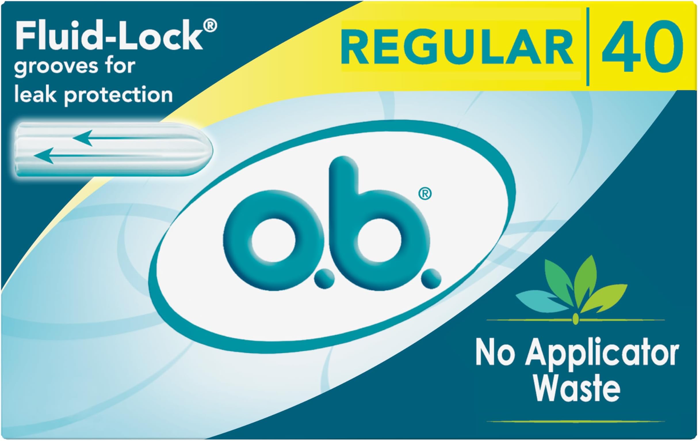 Applicator Free Digital Tampons (Regular), 40 Count