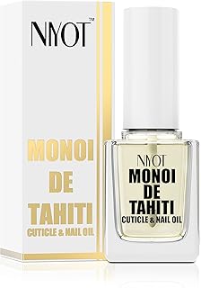 Niyot Monoi de Tahiti Cuticle & Nail Oil For Dry, Damaged Cuticles, 0.38oz - Vitamin E Infused for Healthier, Stronger Nails