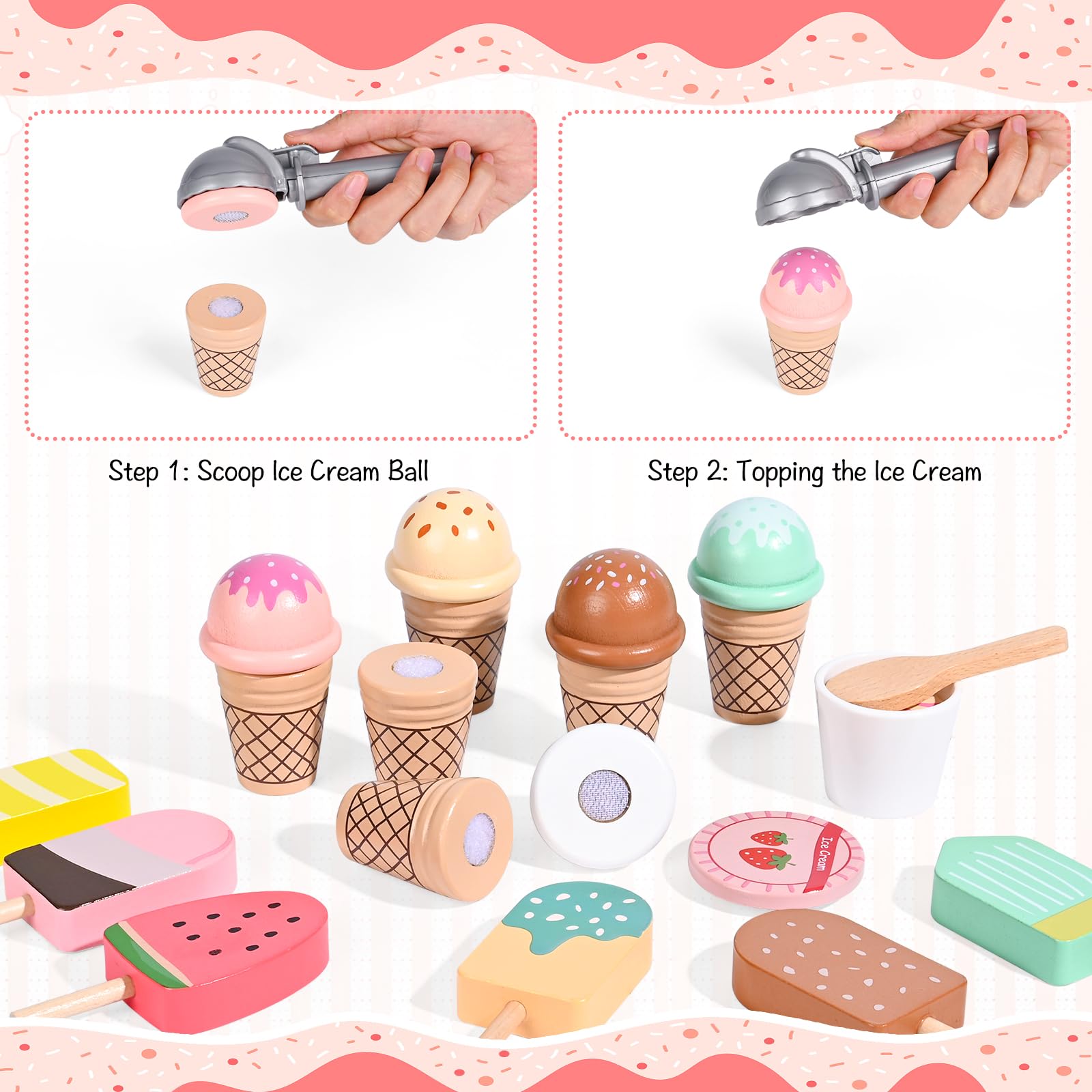 Play Doh Torta Tryco Baby Gelateria Giocattolo In Legno - Colori Ad Acqua  Atossici Cocomelon Giocattoli, image size:1600x1600