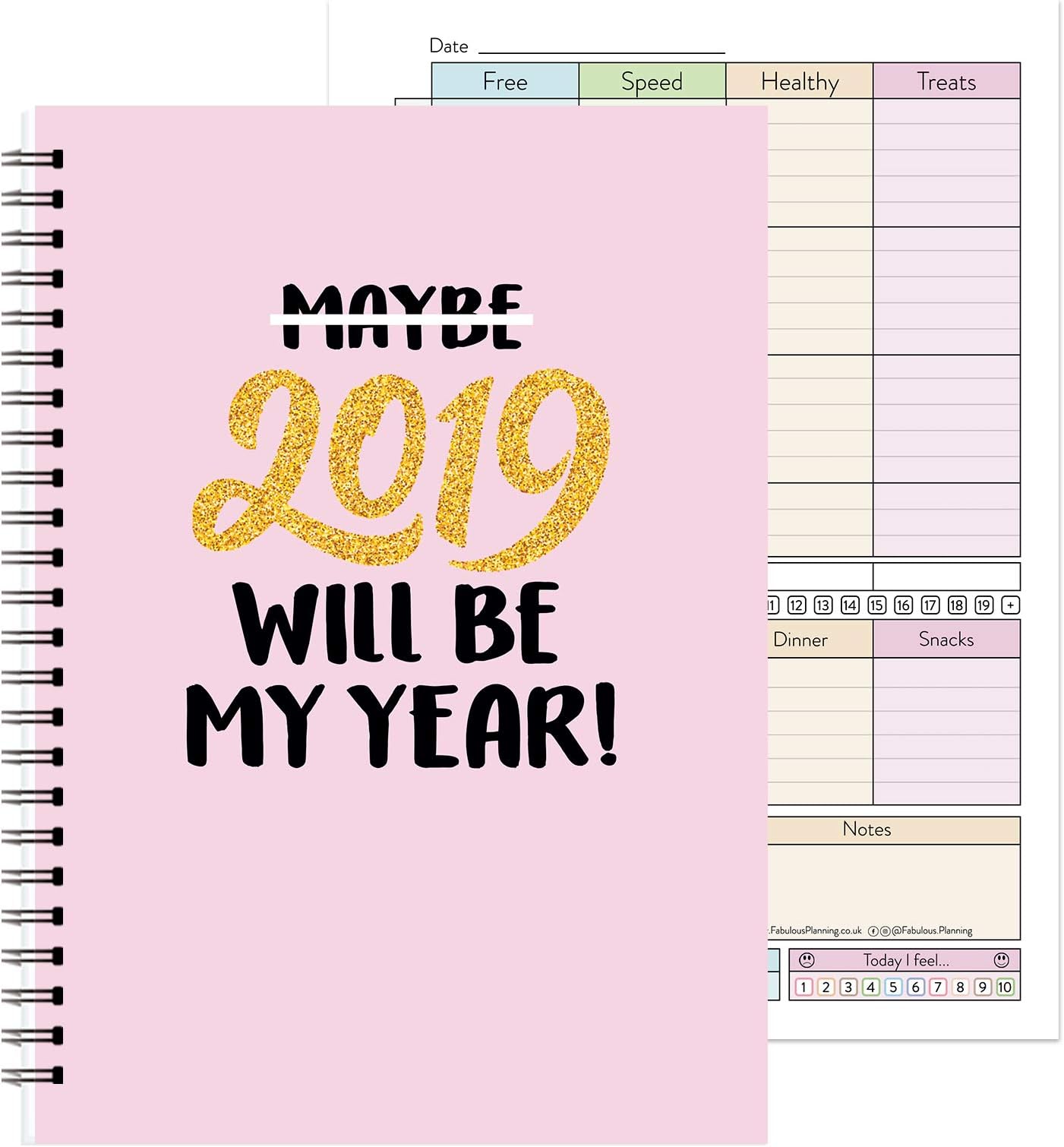 Tracker, Food Diary, Diet, Slimming World Compatible, 3 Month, Planner, Log, Book, 2019 [46]