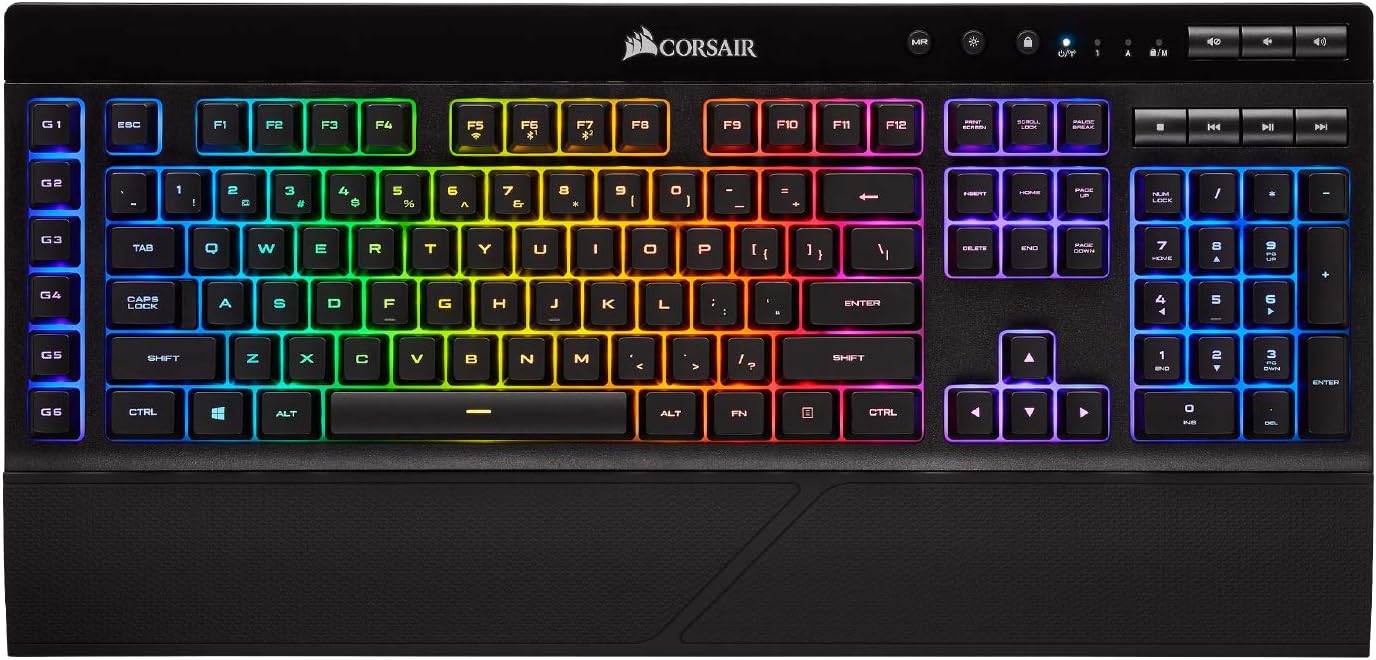 K57 RGB Wireless Gaming Keyboard with Slipstream Wireless Technology, Backlit RGB LED, Black