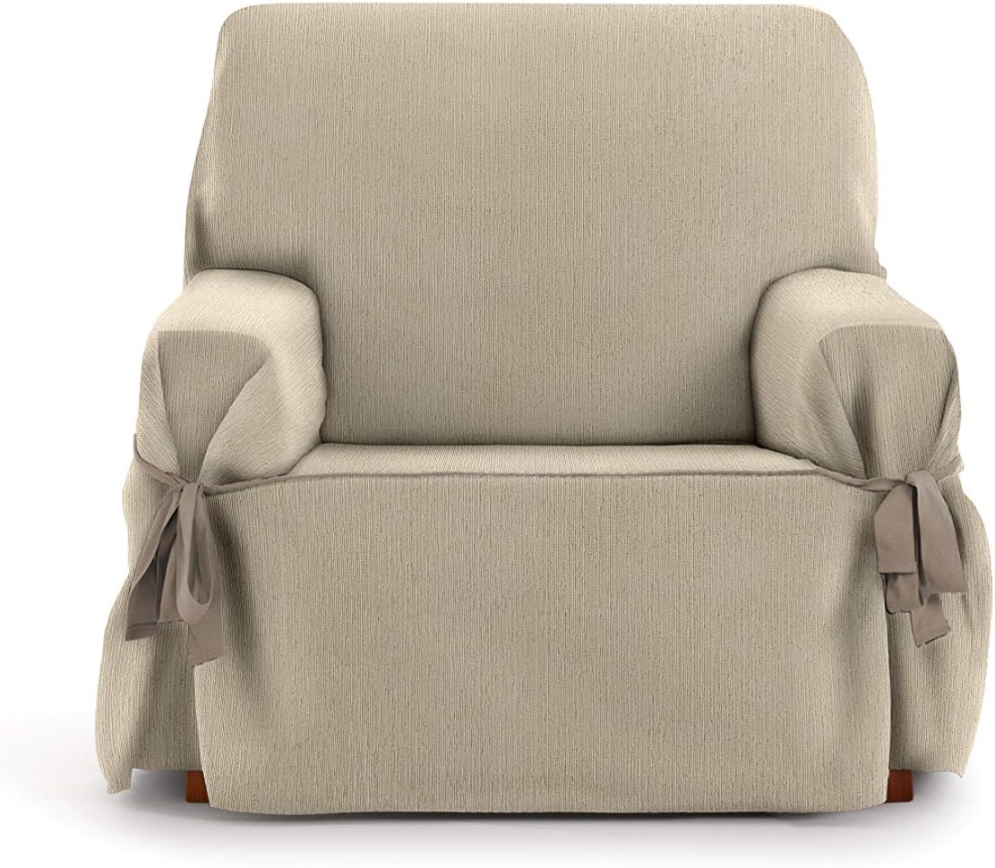 Eysa Rabat adjustable universal sofa cover with ties 1 seater color 01/camel