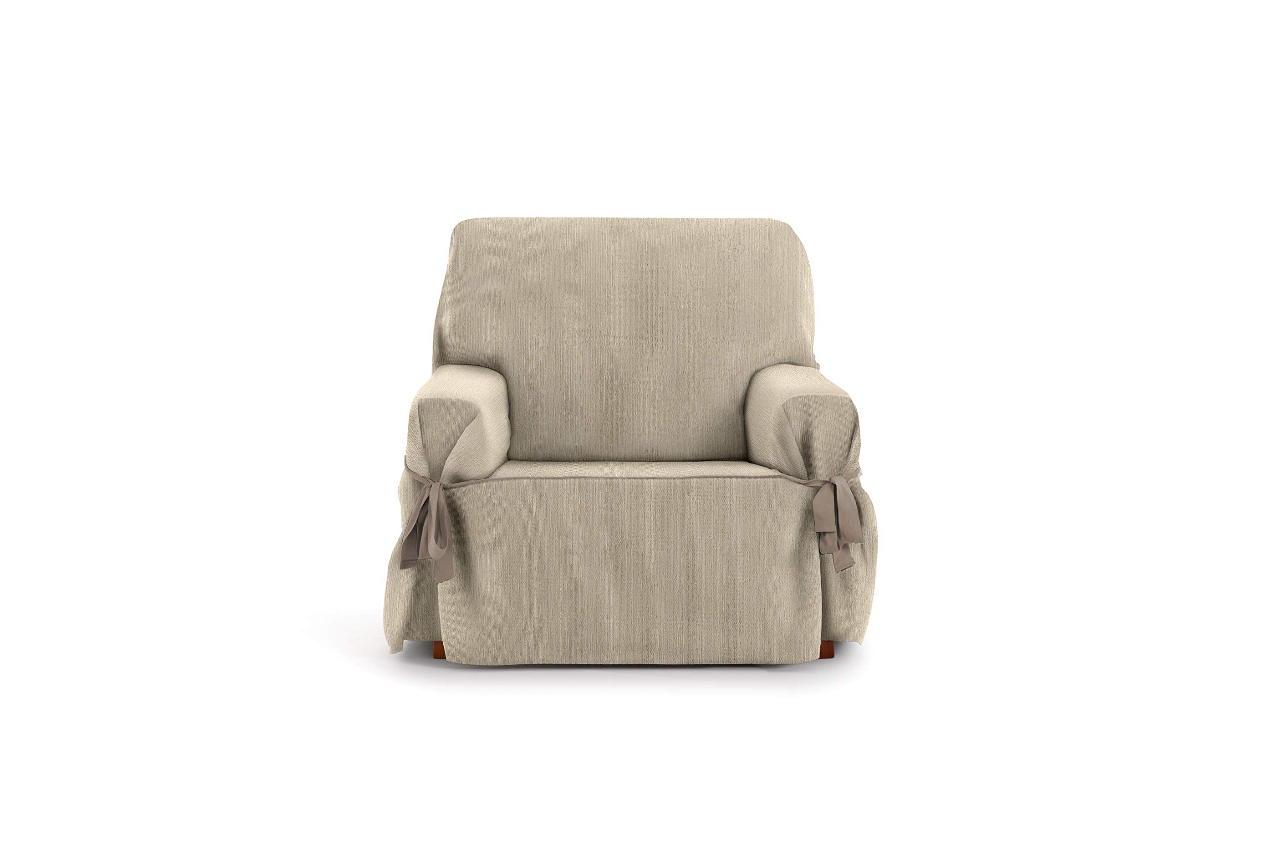 Eysa Rabat adjustable universal sofa cover with ties 1 seater color 01/camel
