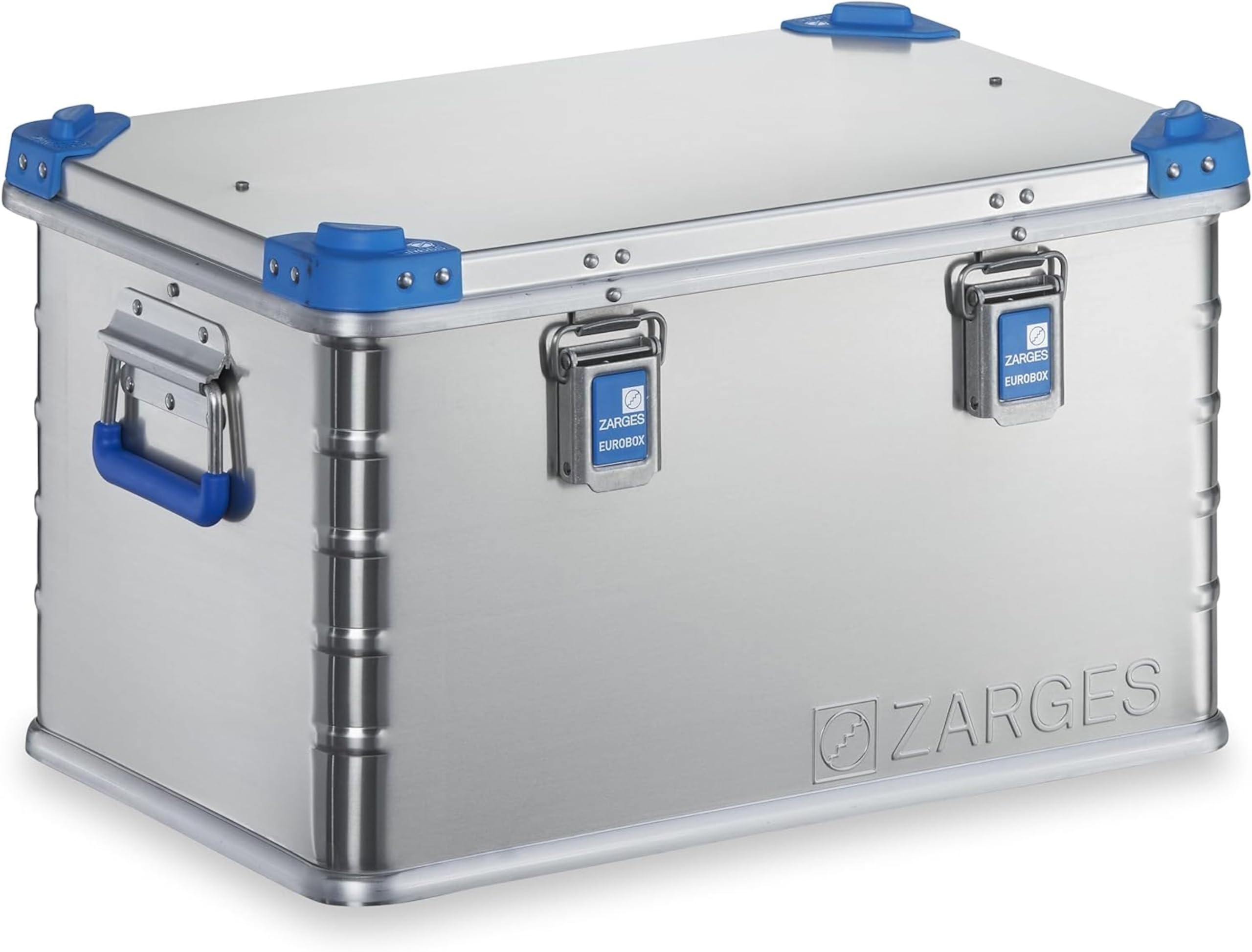 ZARGES - Caisse Aluminium Eurobox - Boîte Stockage & Transport Universelle - 600x400x340 mm - Aluminium Naturel - Poignées De Transport - Étanche & Durable - Idéal Palettes 1200x800