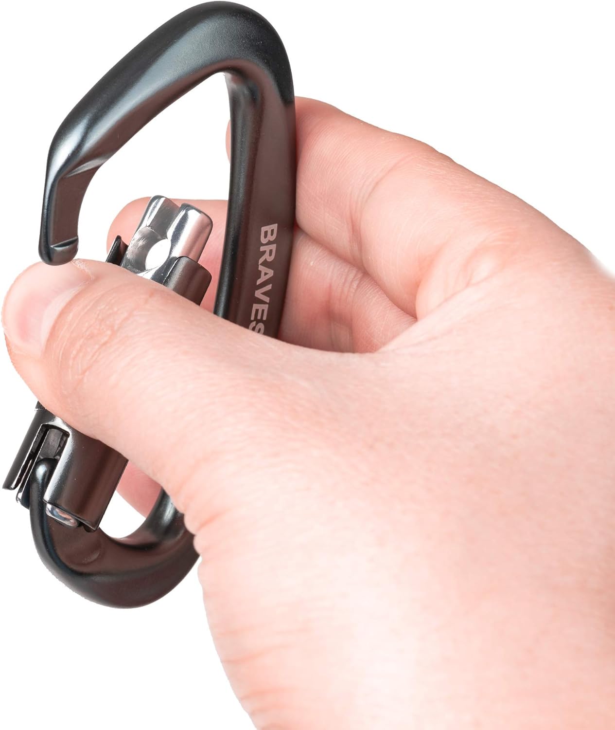 Heavy Duty Carabiner Clips 12KN Aluminum D Ring Double Locking Caribeaner Hooks - Image 3