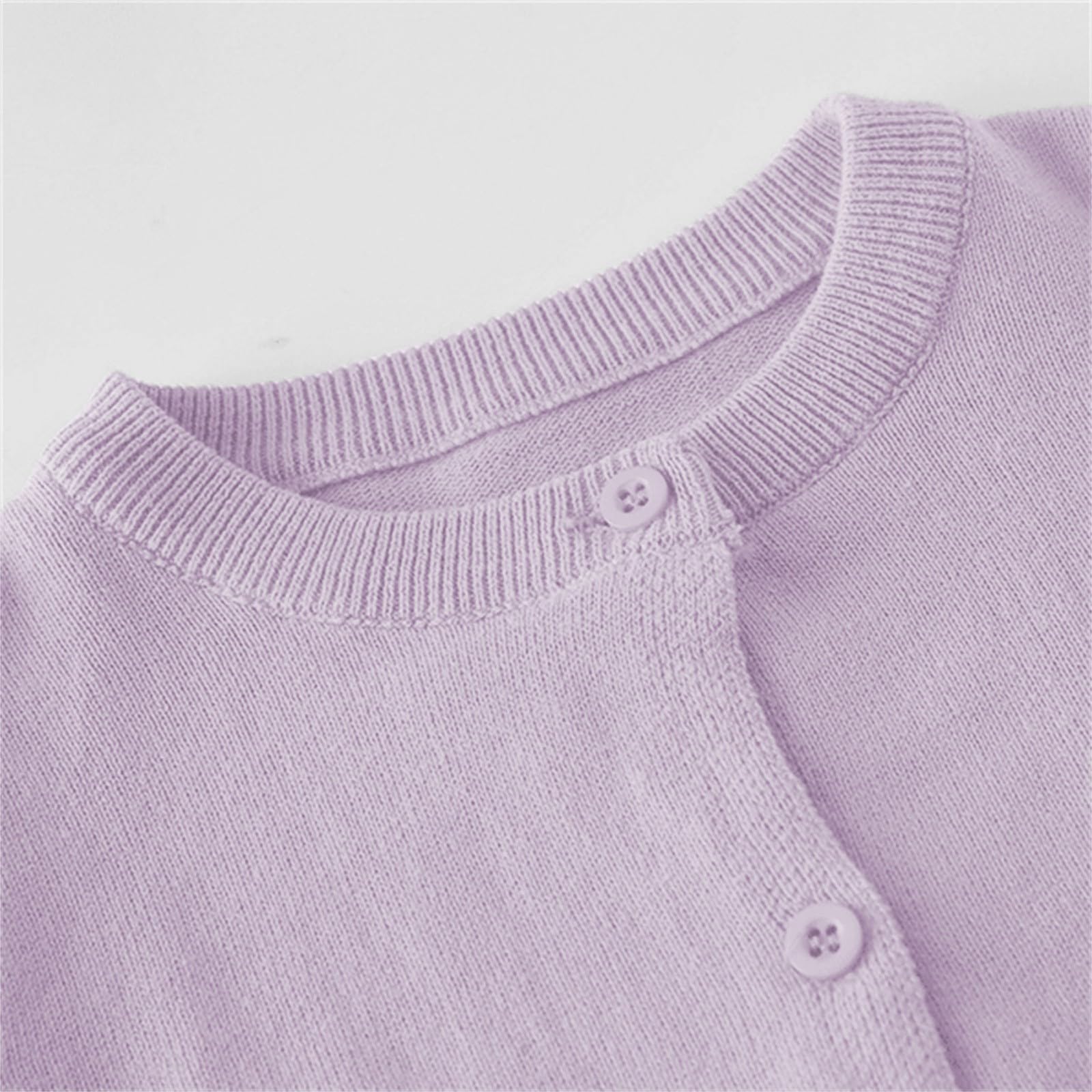 Cárdigan de punto para niñas de primaria, color liso | Diseño discreto y escolar, práctico para clases, recreo y excursiones escolares en la vida cotidiana