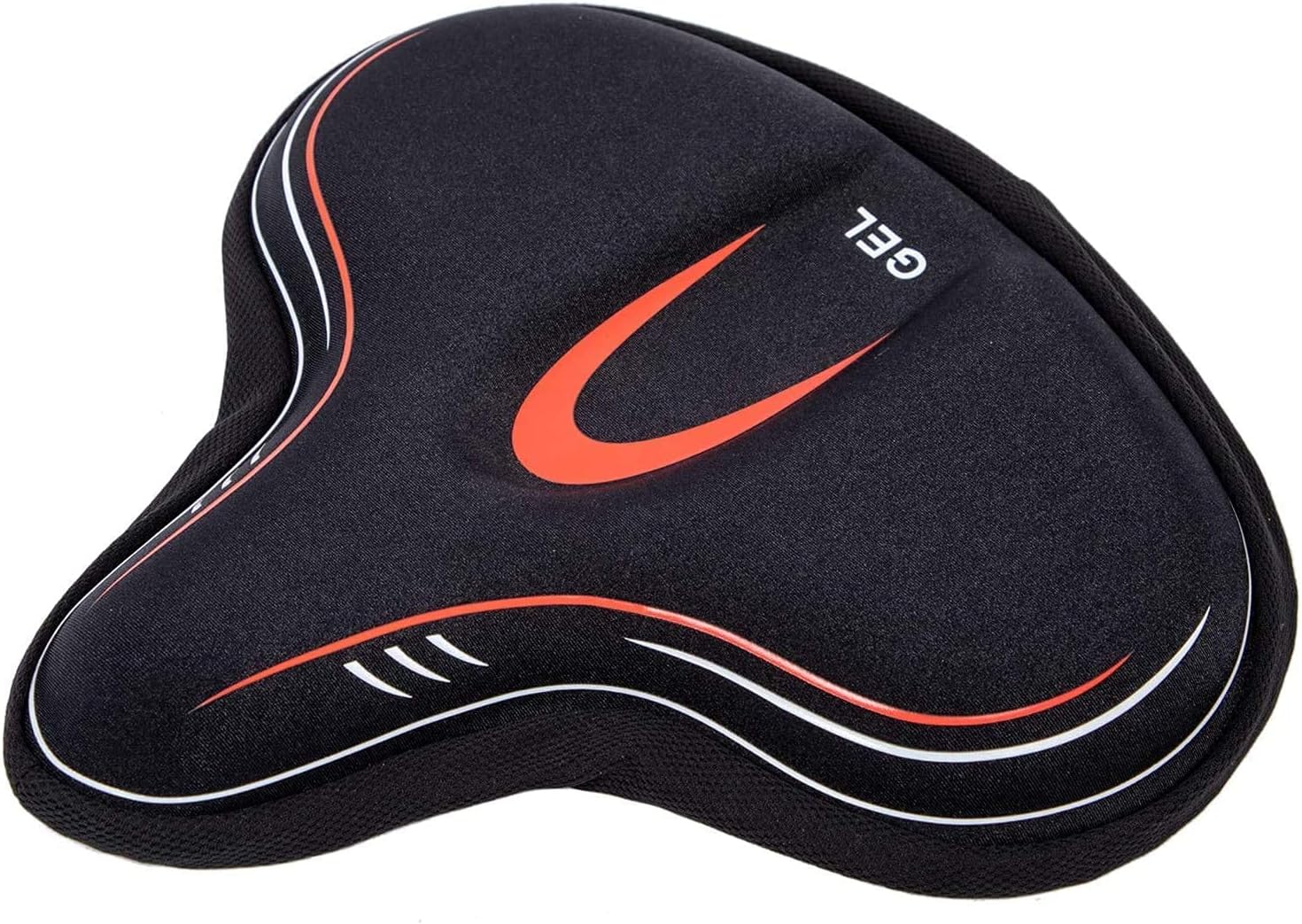 YBEKI Wide Gel Exercise Bike Seat Cover - Gel-Infused Memory Foam Cushion with Non-Slip Base & Breathable Hollow Design - Image 3