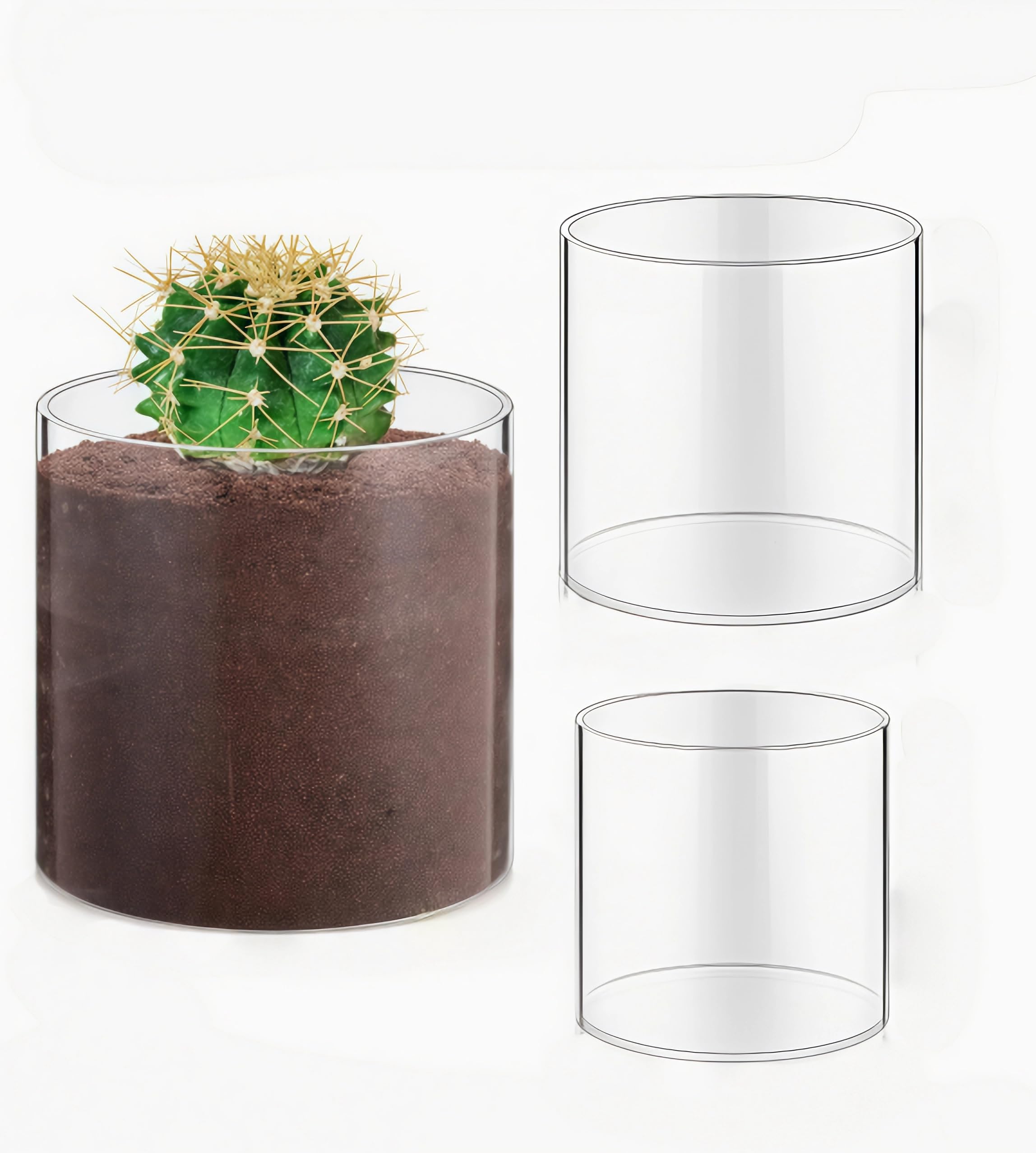 Vase en acrylique incassable transparent pour déco de table salon