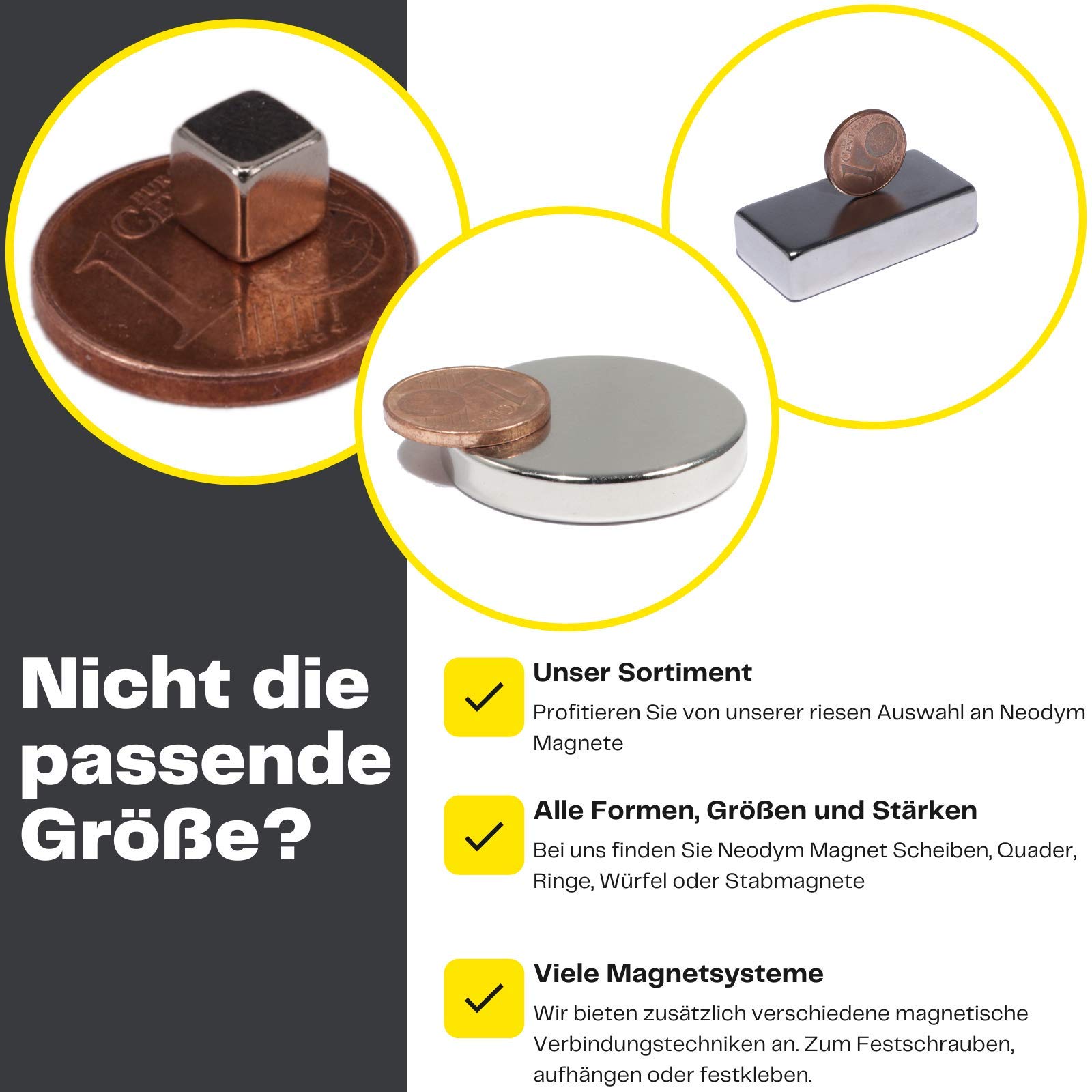 Magnes neodymowy N52 6 x 1 mm do tablicy magnetycznej, na lodówkę, silne krążki, magnesy – tablica suchościeralna, płaska, okrągła 6 mm x 1 mm – tarcza magnetyczna (500)