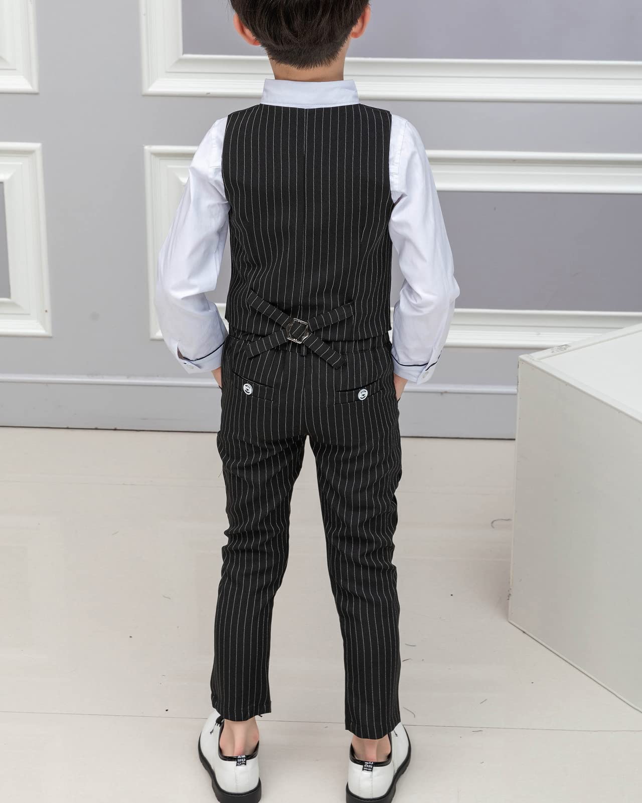 2/5 Piezas Conjunto de Traje para Niños Conjunto Chaleco de Vestir y Pantalón,Traje de Boda