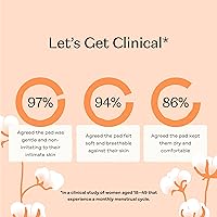 Vista 6 de The Honey Pot Company - Sanitary Pads for Women - Non-Herbal Regular Flow w/Wings - Organic Cotton Cover & Ultra-Absorbent Pulp Core - Feminine Care